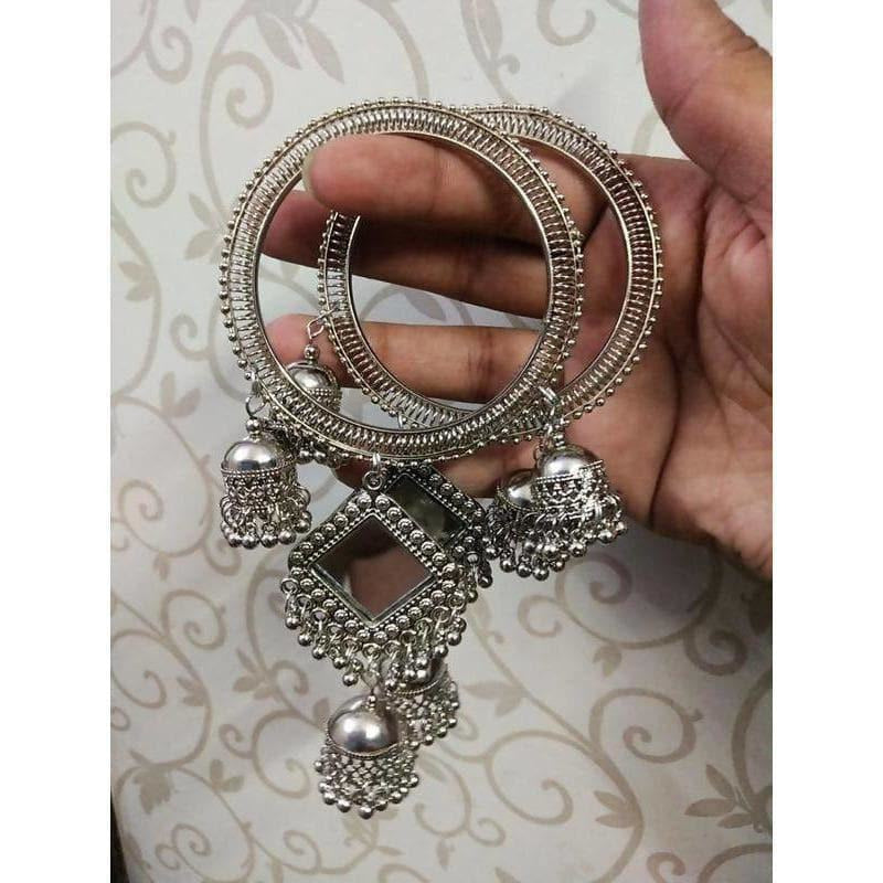 MS Fashion India Latkan Bangles With Stylish Mirror And Jhumkas | Grocsy