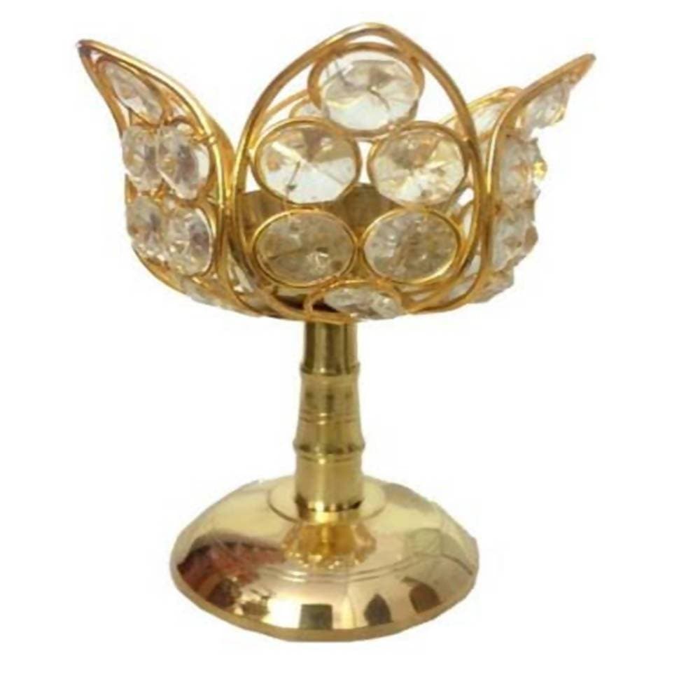 Puja N Pujari Lotus Shape Akhand Stand Diya | Grocsy