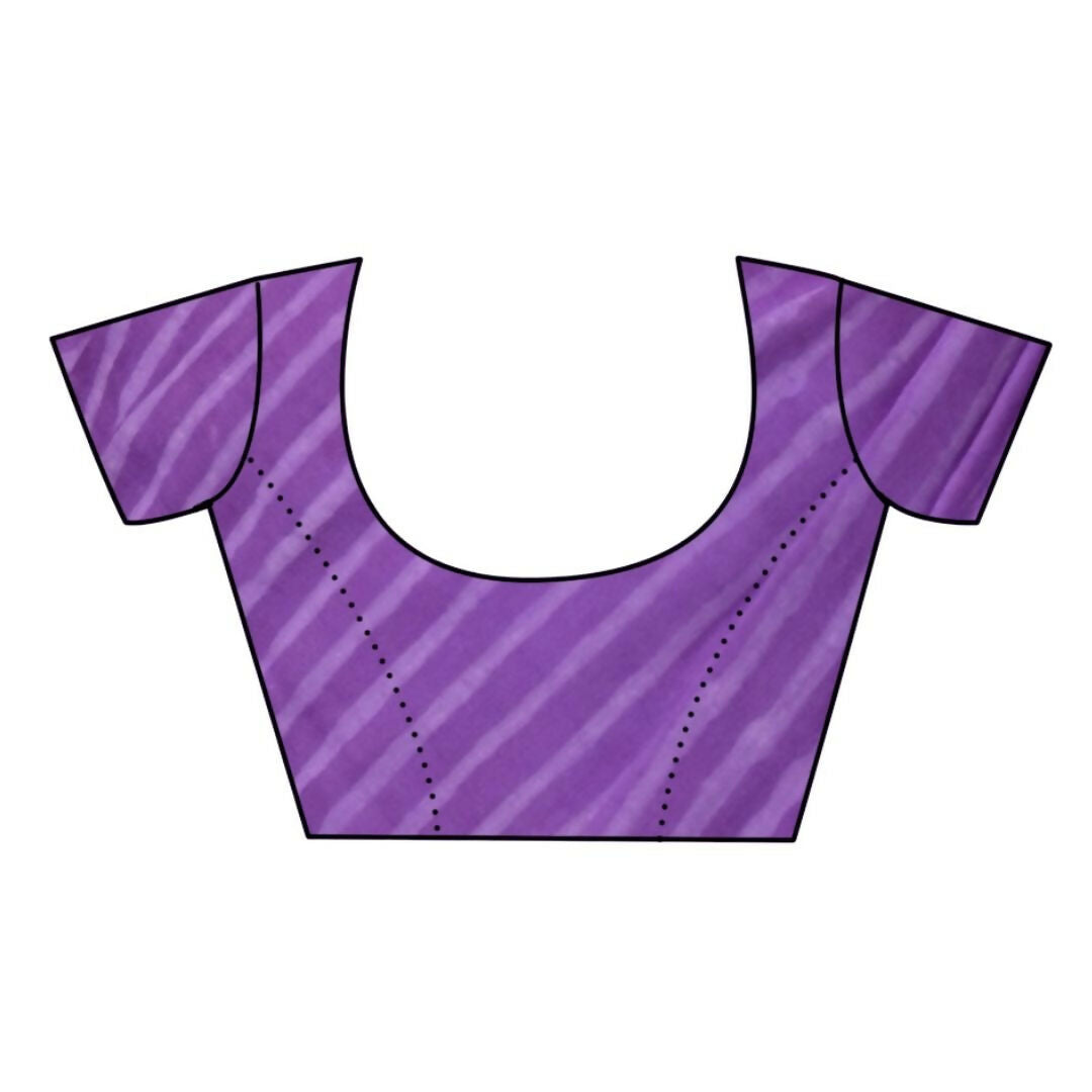 Very Much Indian Pure Cotton Handblock Printed Saree With Natural Dyes - Purple | Grocsy
