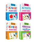 Dreamland Flash Cards Pack- Alphabet, Numbers, Addition and Subtraction, Activity, 120 Flash Cards with Free Pen | Grocsy