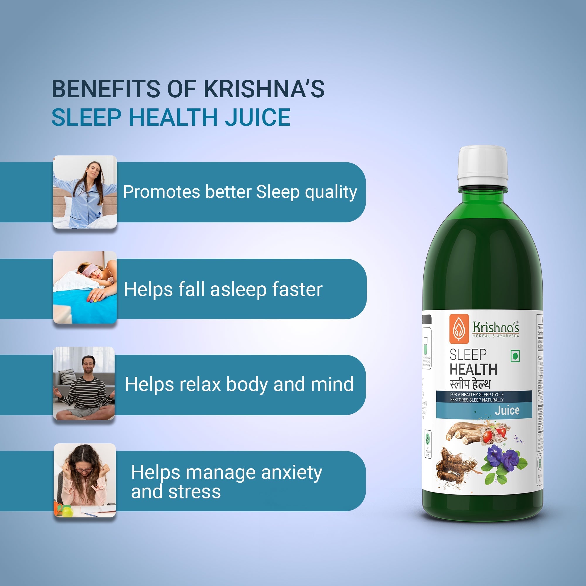 Krishna'S Herbal & Ayurveda Sleep Health Juice | Grocsy