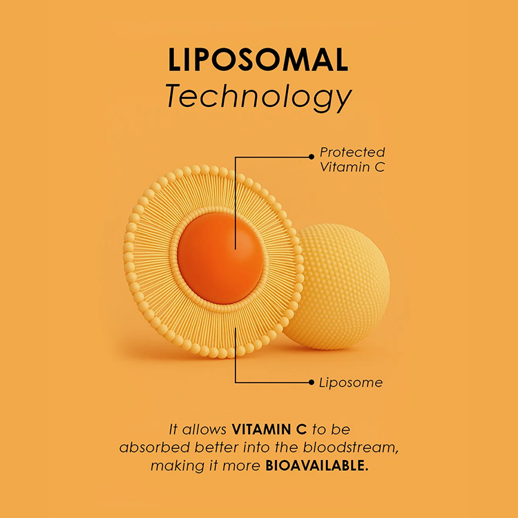 GATACA Liposomal Vitamin C Capsules for High Bioavailability| Immunity, Better Skin & Iron Absorption | Grocsy