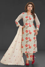 Joban Fashion Cotton Beige Color Kurta Set | Grocsy
