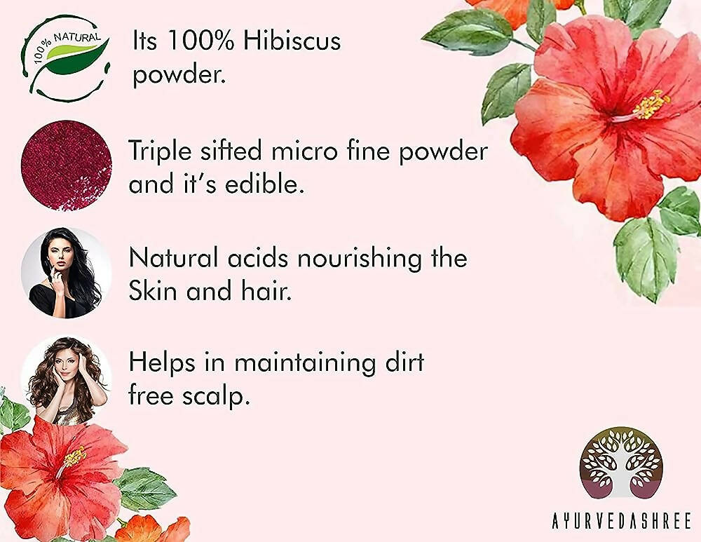Ayurvedashree Hibiscus Flower Powder | Grocsy