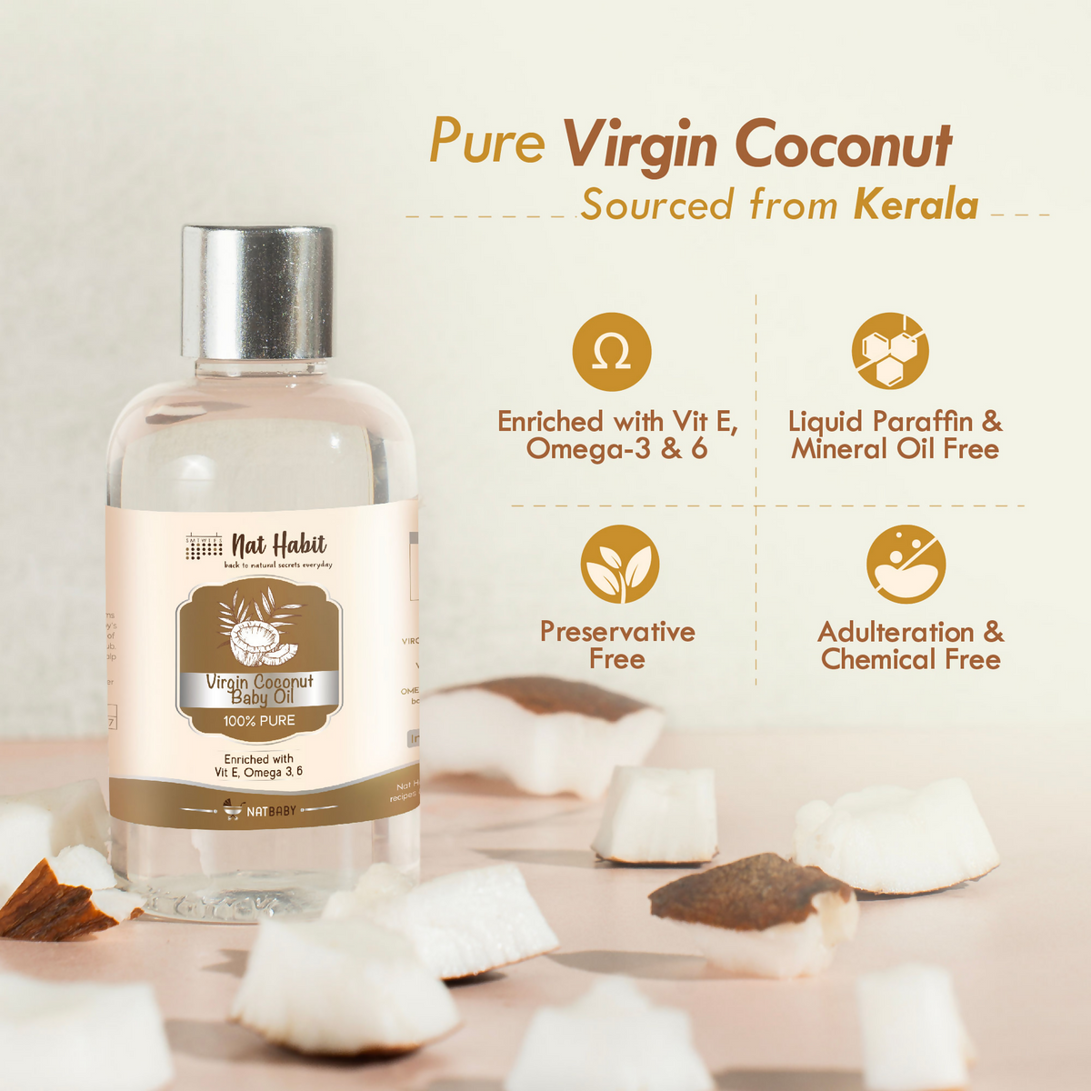 Nat Habit Pure Virgin Coconut Baby Oil