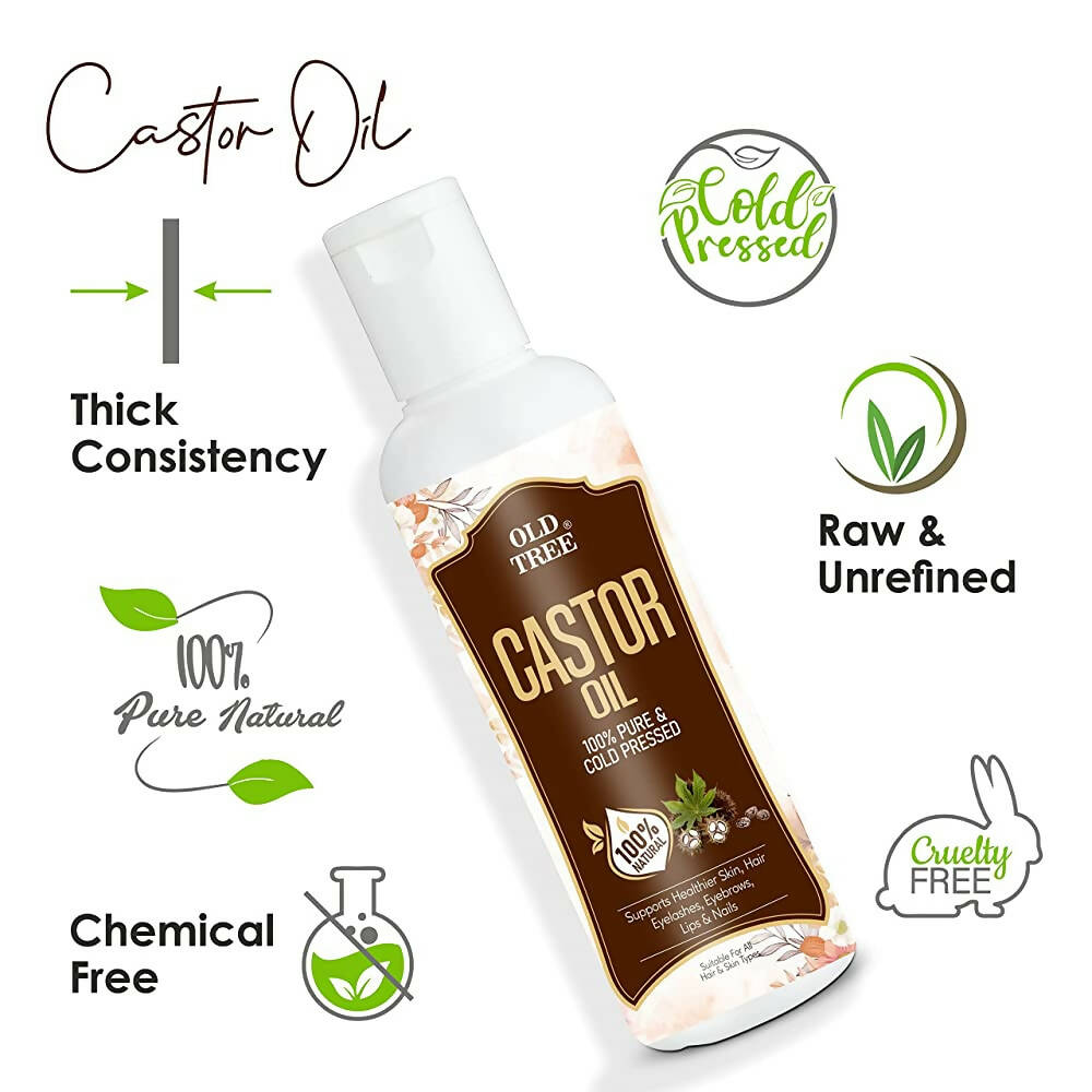 Old Tree Castor Hair Oil - Pure Cold Pressed | Grocsy