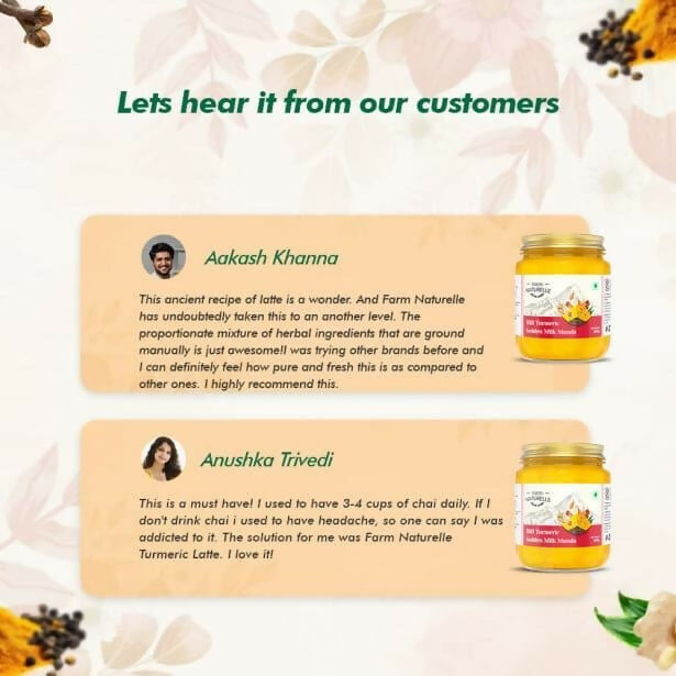 Farm Naturelle Golden Milk Masala - Turmeric Latte Blend with Spices | Grocsy