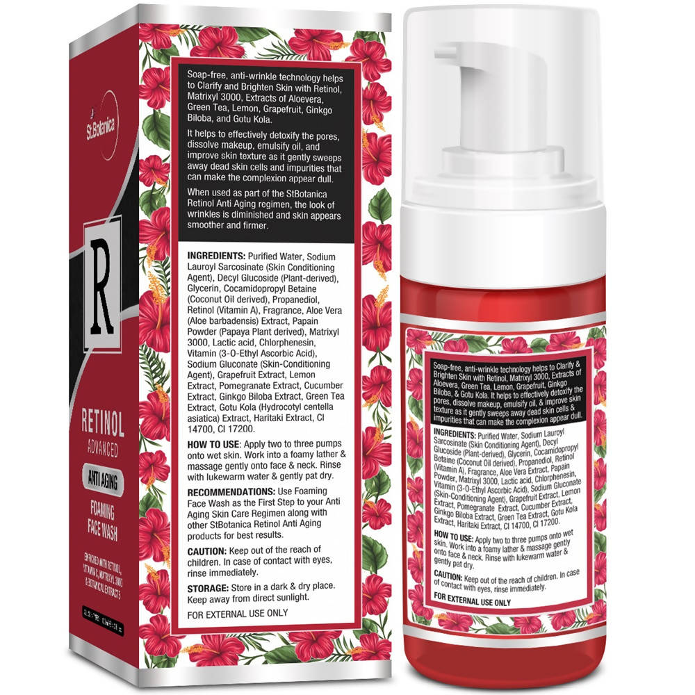 St.Botanica Retinol Advanced Anti Aging Foaming Face Wash | Grocsy