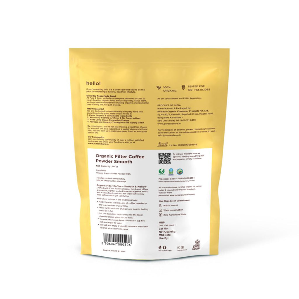 Pure & Sure Organic Coffee Smooth | Grocsy
