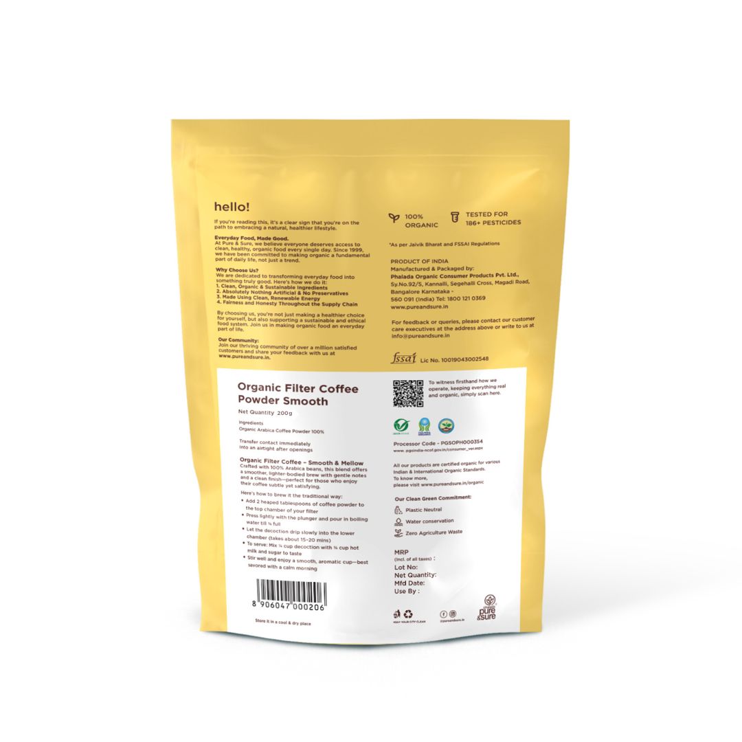 Pure & Sure Organic Coffee Smooth | Grocsy