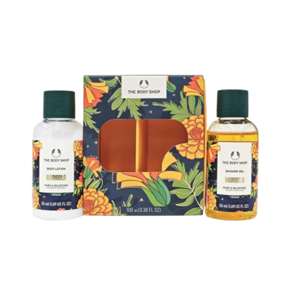 The Body Shop Marigold Shower Gel & Body Lotion Gift Set Kit | Grocsy