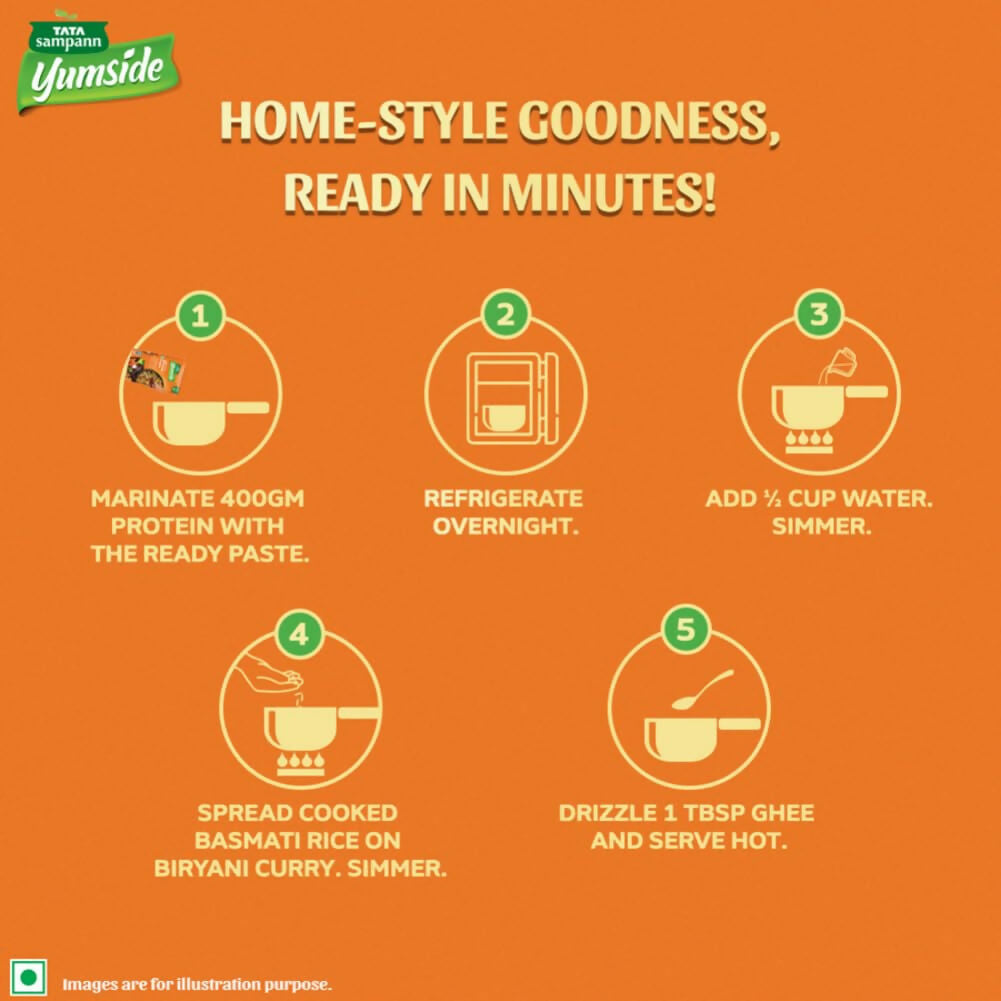 Tata Sampann Yumside Biryani Paste/Masala - Hyderabadi Style | Grocsy