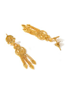 Ruby Raang Golden Choker with Earrings | Grocsy