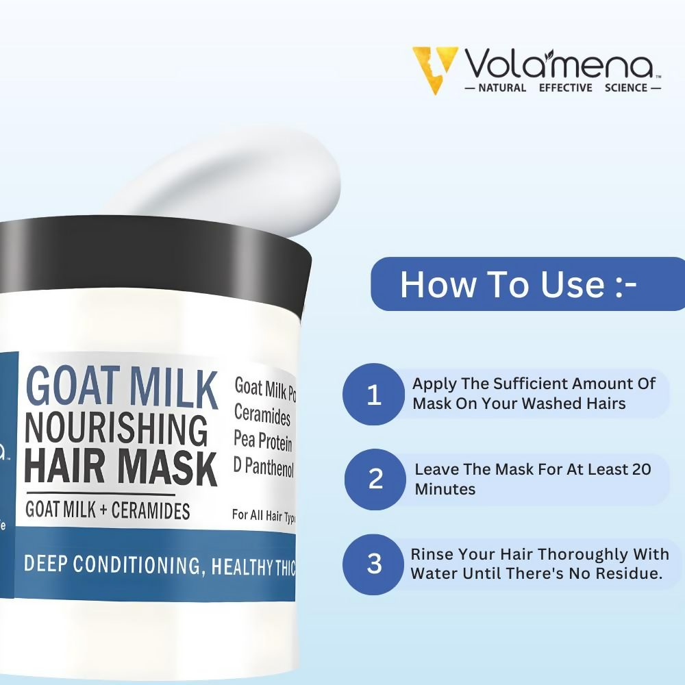 Volamena Goat Milk Hair Mask For Damaged Hair | Grocsy