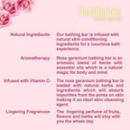 Bodyherbals Romance, Hand Made Rose & Geranium Bathing Bar | Grocsy