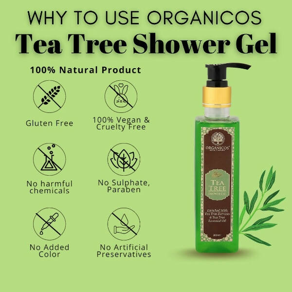 Organicos Tea Tree Shower Gel | Grocsy