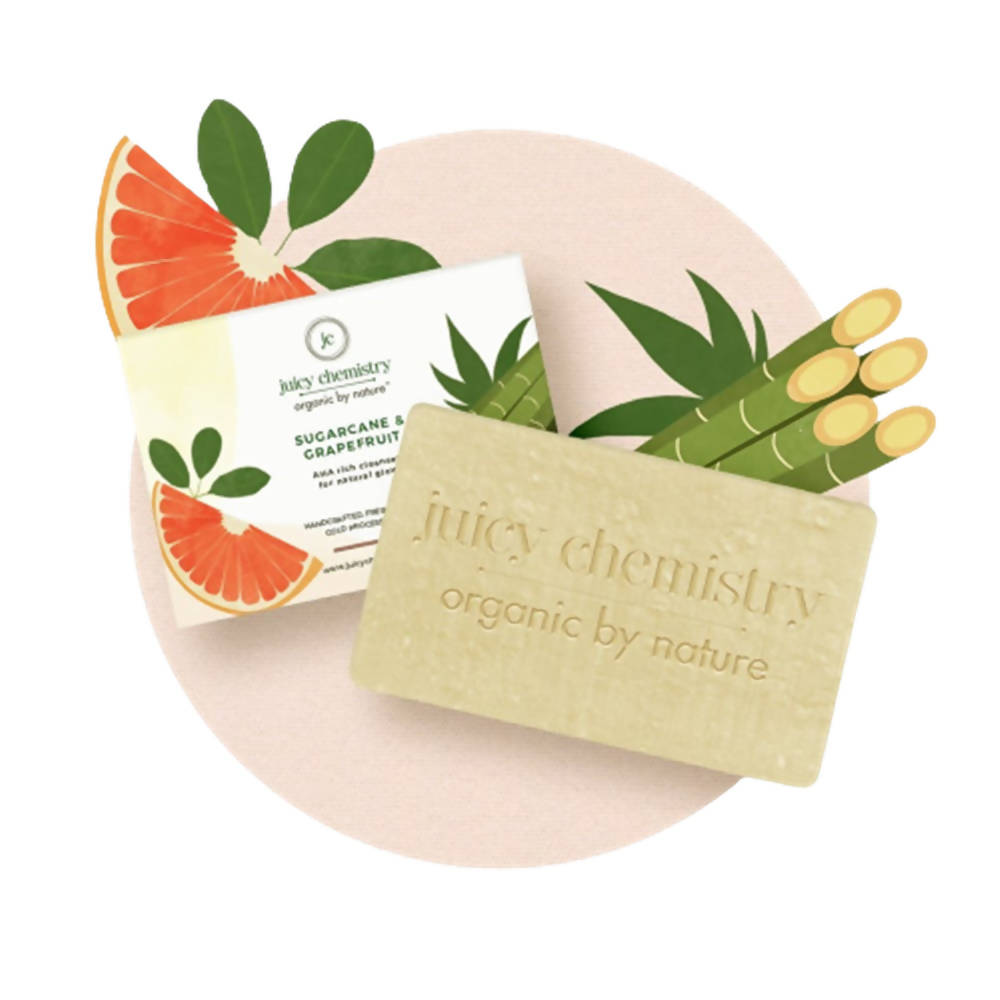 Juicy Chemistry Sugarcane & Grapefruit Organic Aha Rich Soap | Grocsy