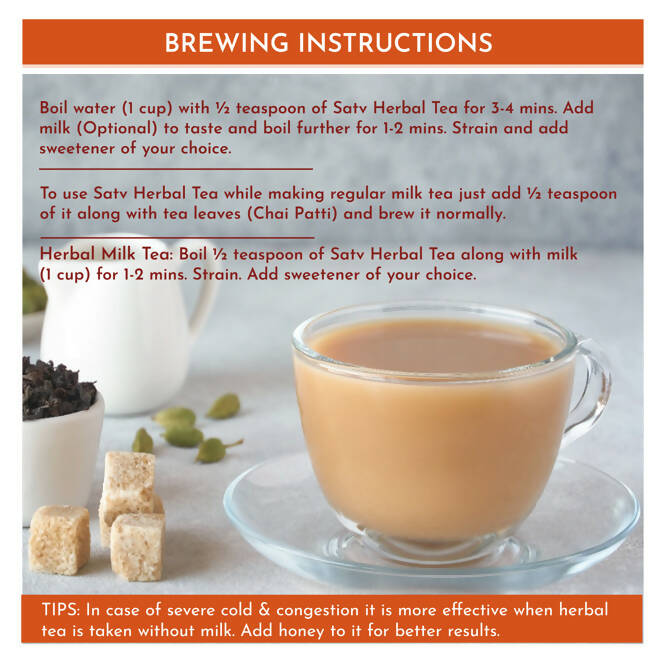 Satv Shwas Herbal Milk Tea | Grocsy
