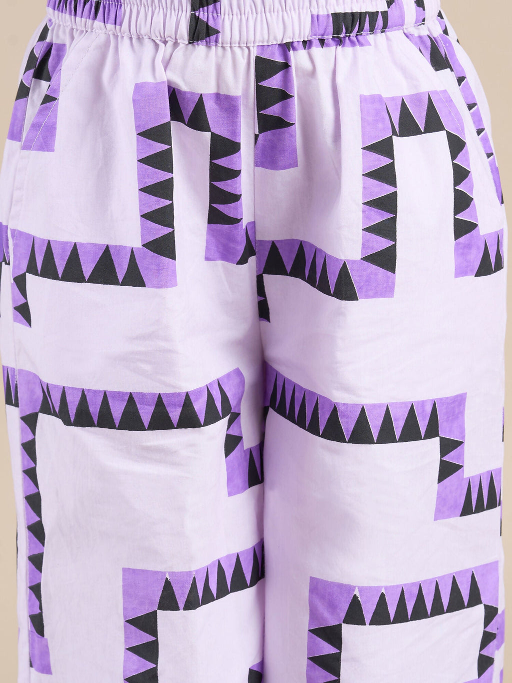 Snakes and Ladders Girls Purple Table Print Top and Pant Set from Siblings Collection | Grocsy