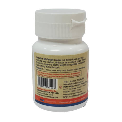 Deep Ayurveda DA-Thycare 500mg Veg Capsules | Grocsy