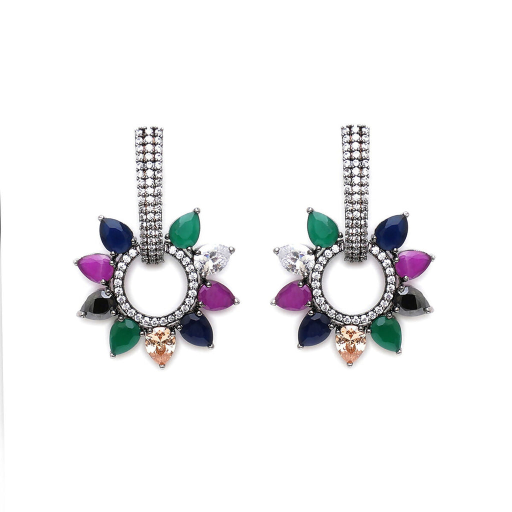 Dual Detachable Multi Loop Earrings- Ruby Raang