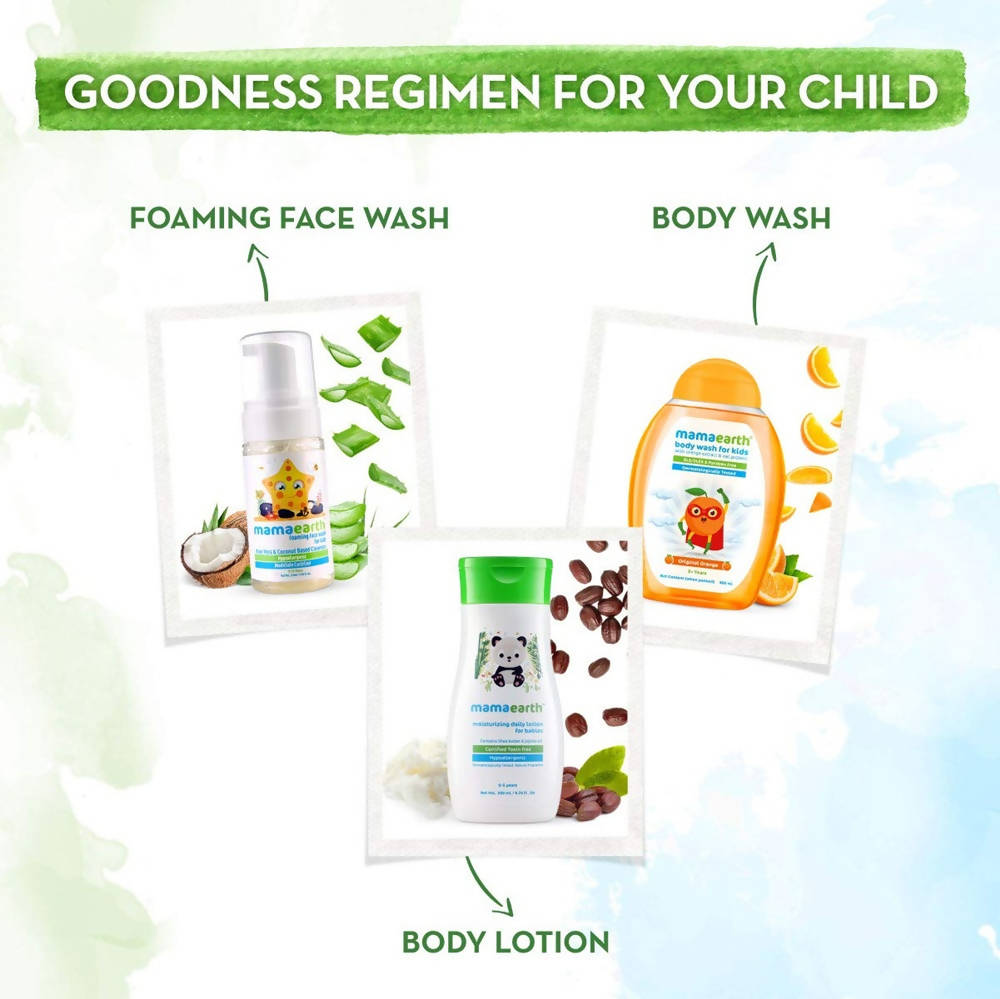 Mamaearth Original Orange Body Wash For Kids with Orange & Oat Protein | Grocsy
