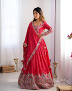 Lehenga Mart Designer Bollywood Style Wedding Wear Lehenga Choli - Red | Grocsy