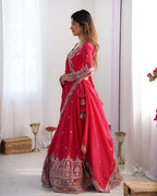 Lehenga Mart Designer Bollywood Style Wedding Wear Lehenga Choli - Red | Grocsy