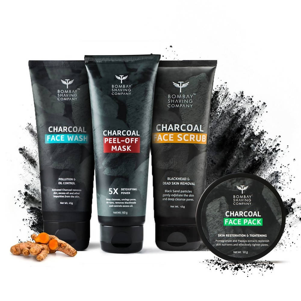 Bombay Shaving Company Charcoal Facial Starter Kit With Super Foods | Grocsy