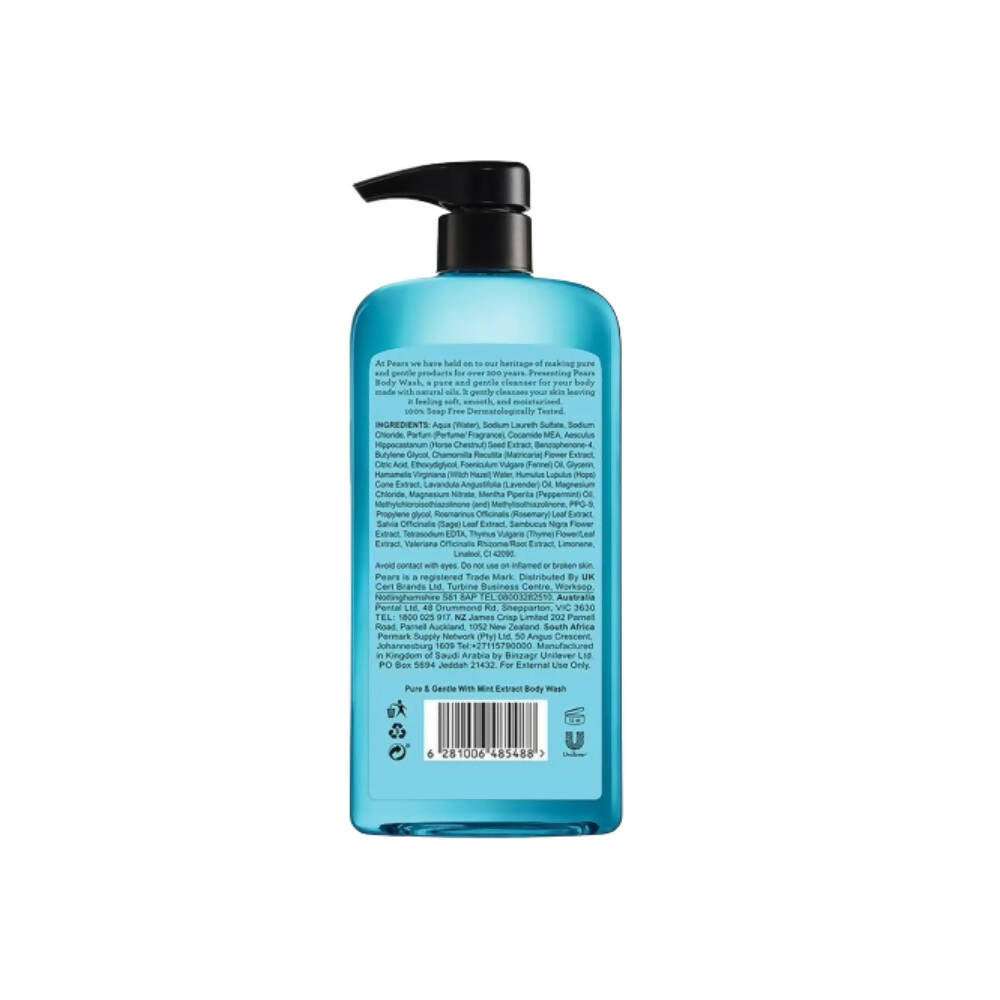 Pears Pure & Gentle Body Wash with Mint Extract | Grocsy