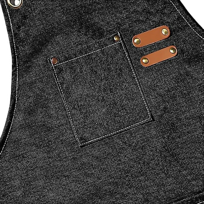 Supvox Waterproof Home Apron - Kitchen And Workshop With Tool Pockets -Black | Grocsy