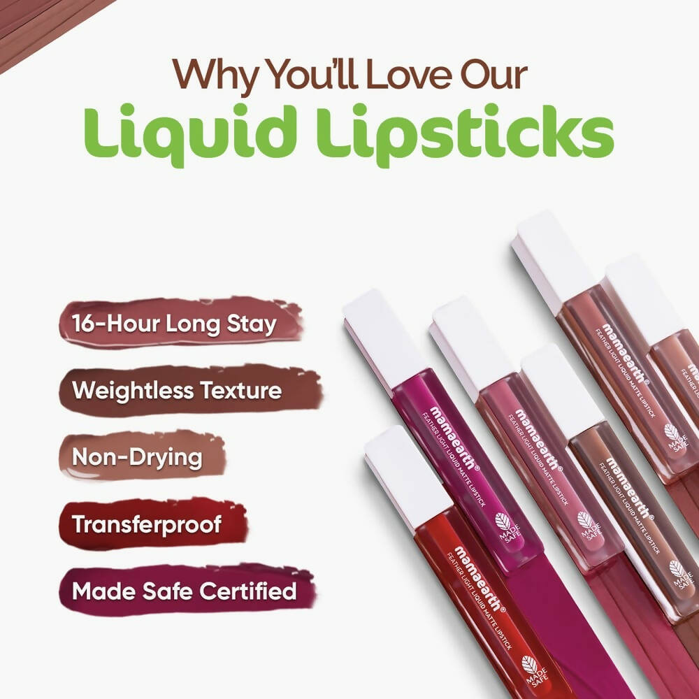 Mamaearth Feather Light Liquid Matte Lipstick - Pink Orchid | Grocsy