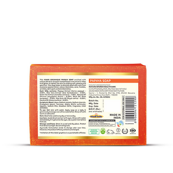 Khadi Organique Papaya Soap | Grocsy