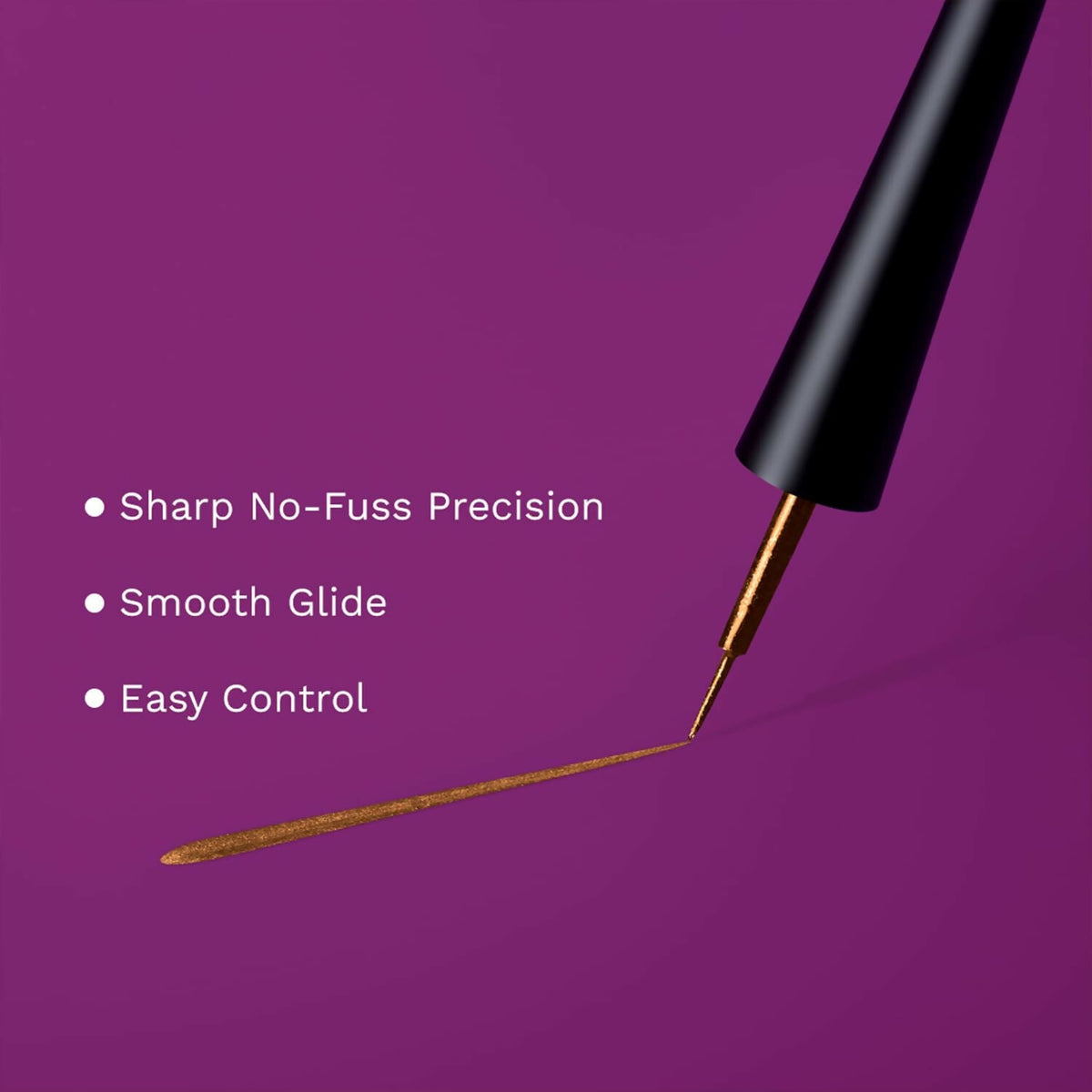 Pilgrim Metallic Eyeliner Boldly Bronze, Long Lasting & Smudge Proof Enriched With Argan Oil | Grocsy