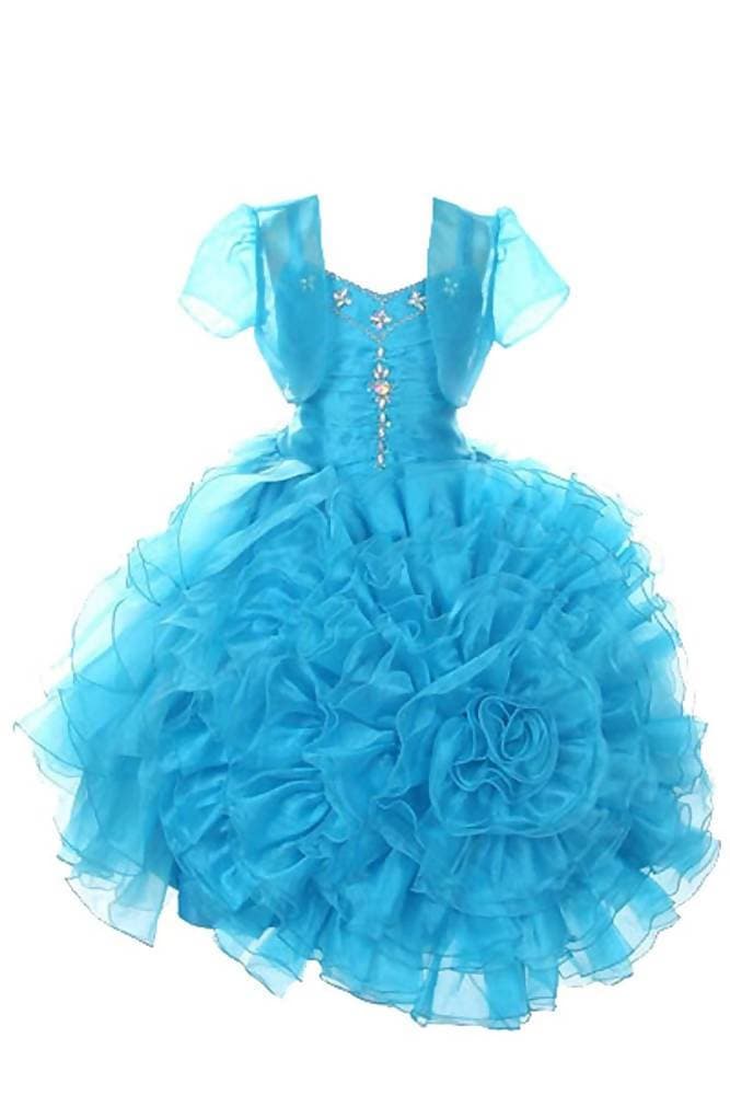 Asmaani Baby Girls Sky Blue Color Tissue Net Knee Length Frock ( AS-DRESS-22153) | Grocsy