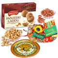 Bikano Panjeeri Laddoo and Dryfruits Rakhi Puja Thali | Grocsy