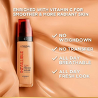 L'Oreal Paris Liquid Foundation - 145 Rose Beige | Grocsy