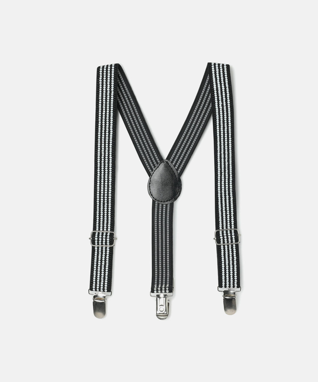 Manet Boys Strip Suspenders - Black | Grocsy
