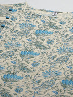 Yufta Women Beige Floral Printed Regular Pure Cotton Kurta with Trouser | Grocsy