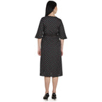 Kanoor Garments Women's Black Frock Style Collar Neck Kurti | Grocsy
