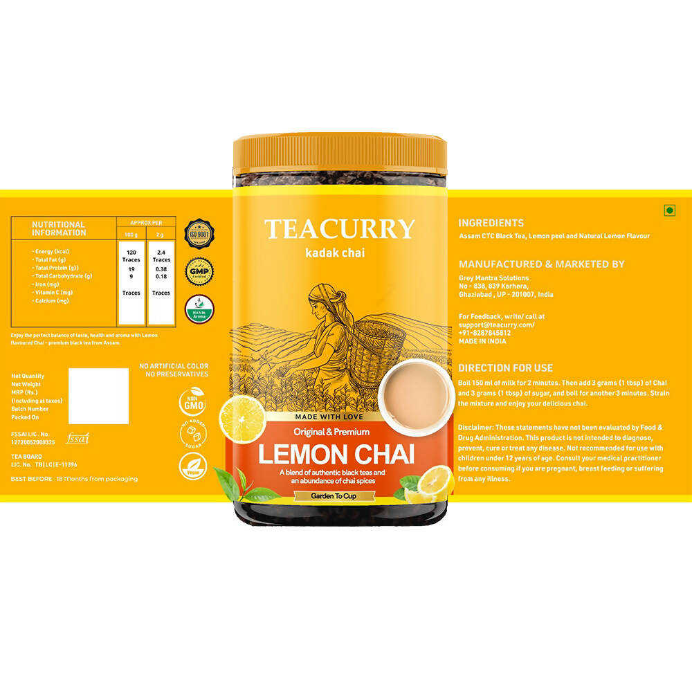 Teacurry Lemon Chai Powder | Grocsy