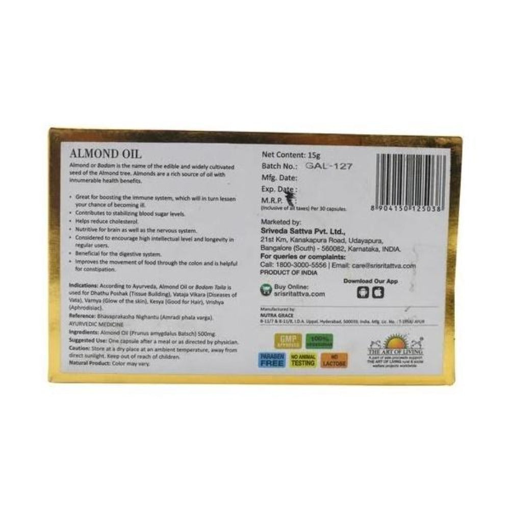 Sri Sri Tattva Almond Veg Oil Capsules | Grocsy