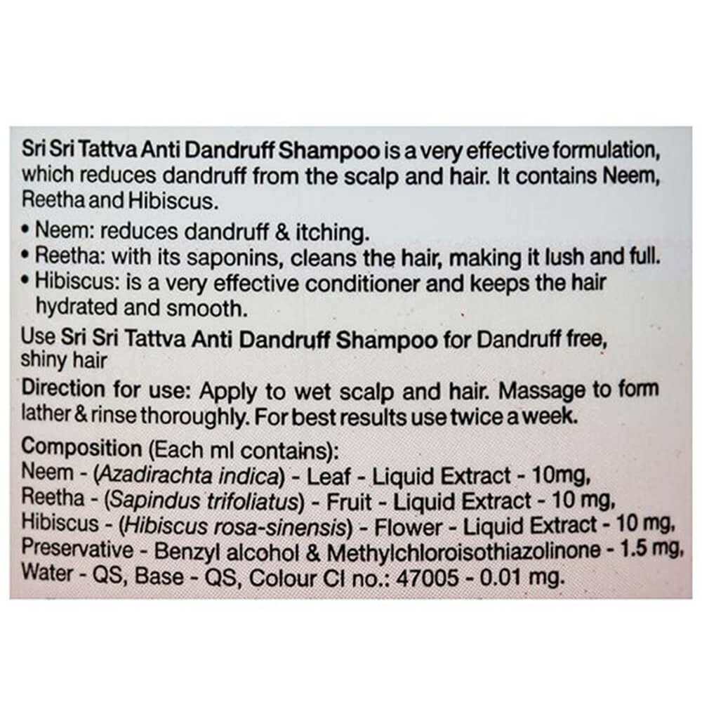 Sri Sri Tattva Anti Dandruff Shampoo | Grocsy