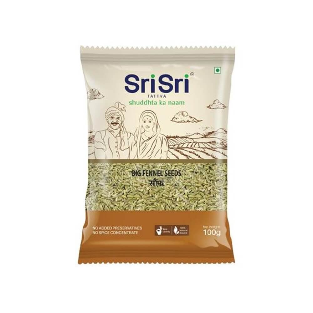 Sri Sri Tattva Big Fennel Seeds (Saunf) | Grocsy