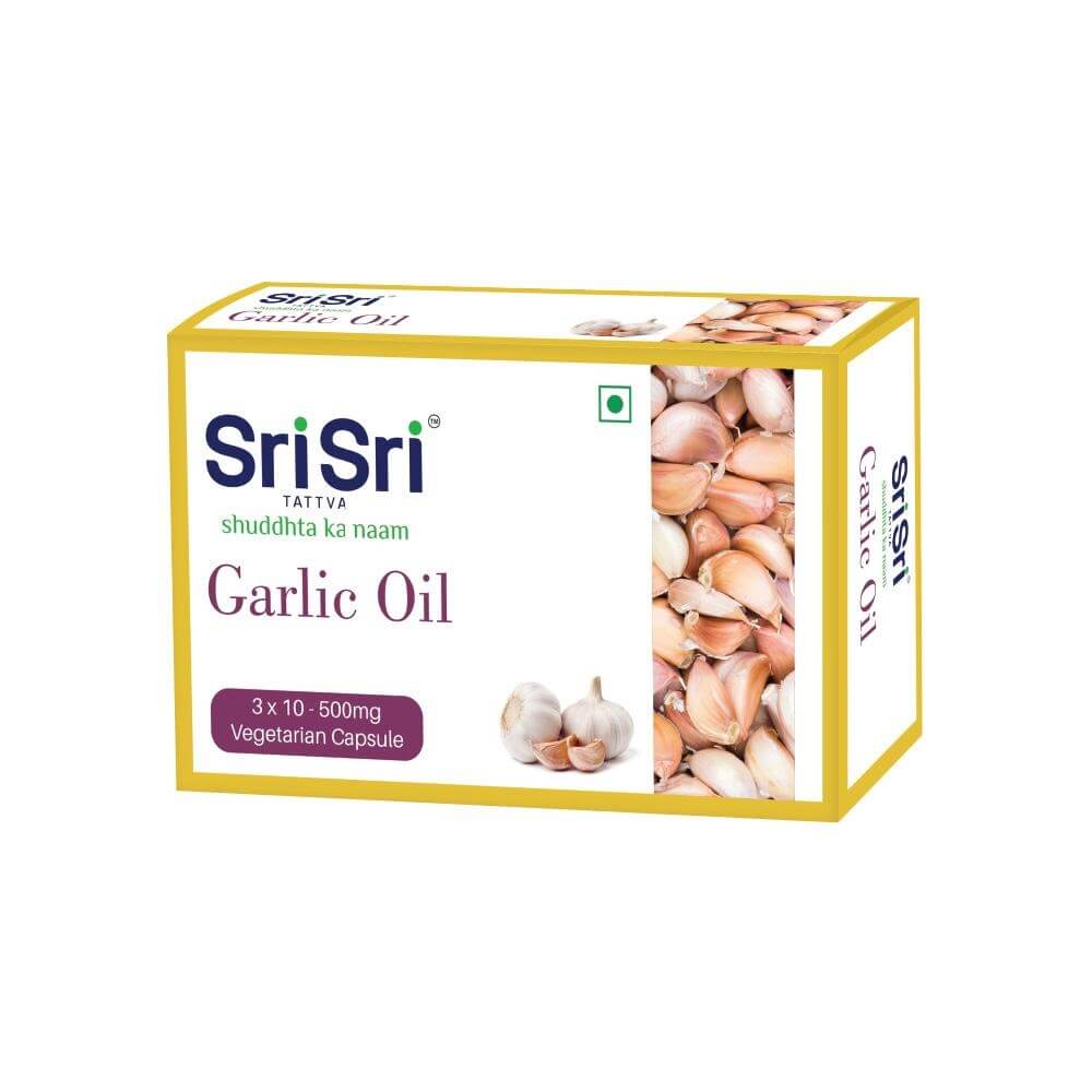 Sri Sri Tattva Garlic Veg Oil Capsules | Grocsy