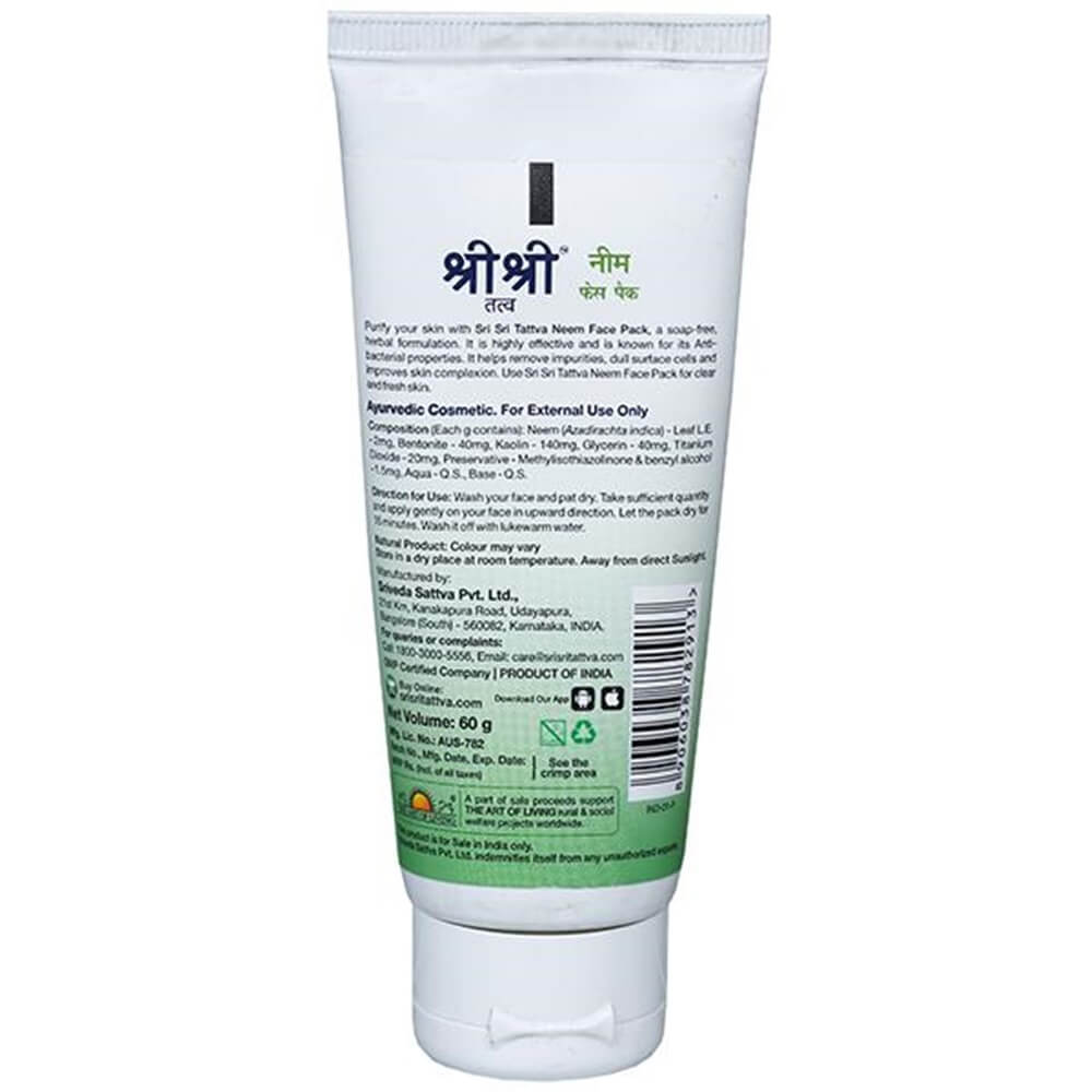 Sri Sri Tattva Neem Face Pack | Grocsy