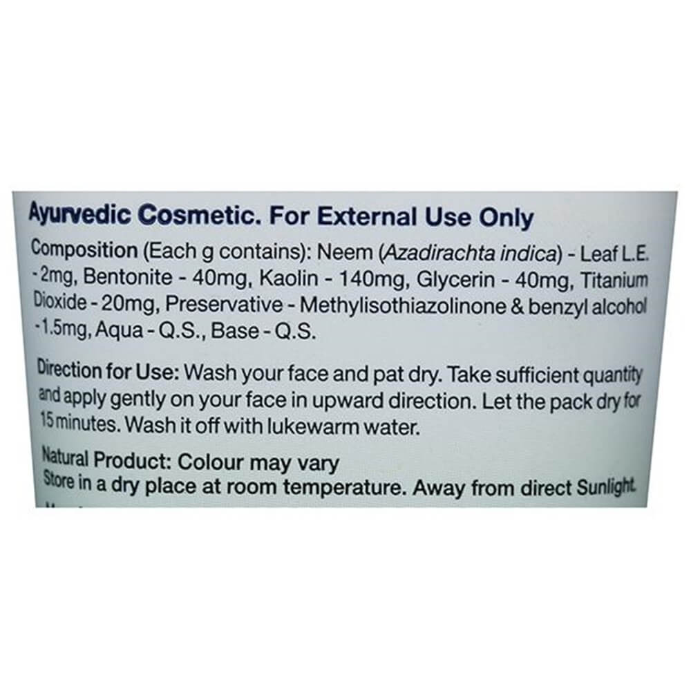 Sri Sri Tattva Neem Face Pack | Grocsy