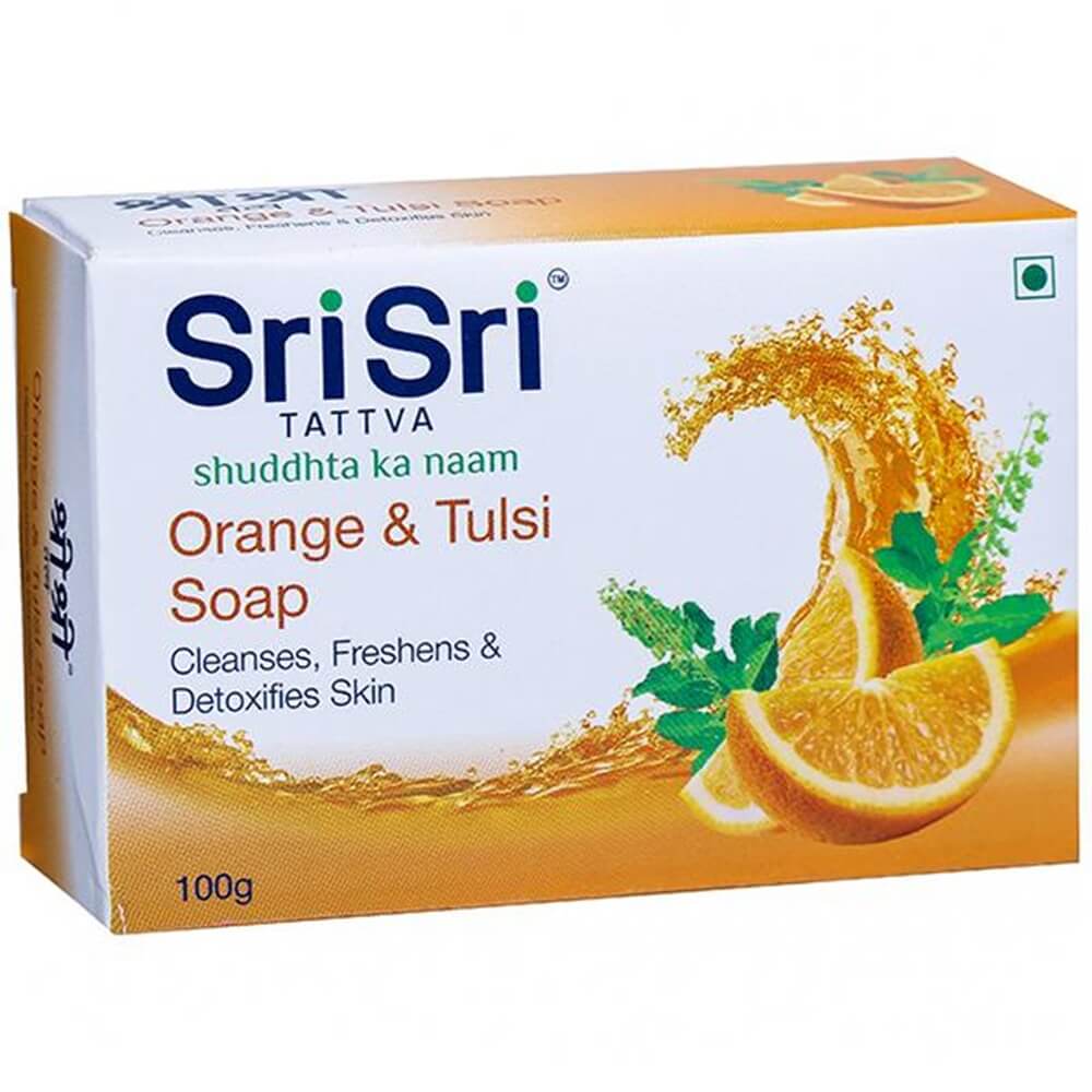 Sri Sri Tattva Orange & Tulsi Soap - 100gm | Grocsy