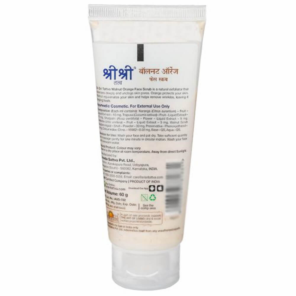 Sri Sri Tattva Walnut Orange Face Scrub | Grocsy