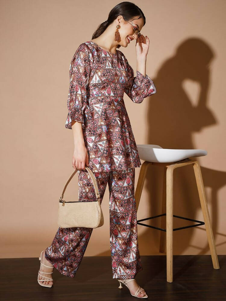 Myshka Women Multi Printed Co-Ords | Grocsy